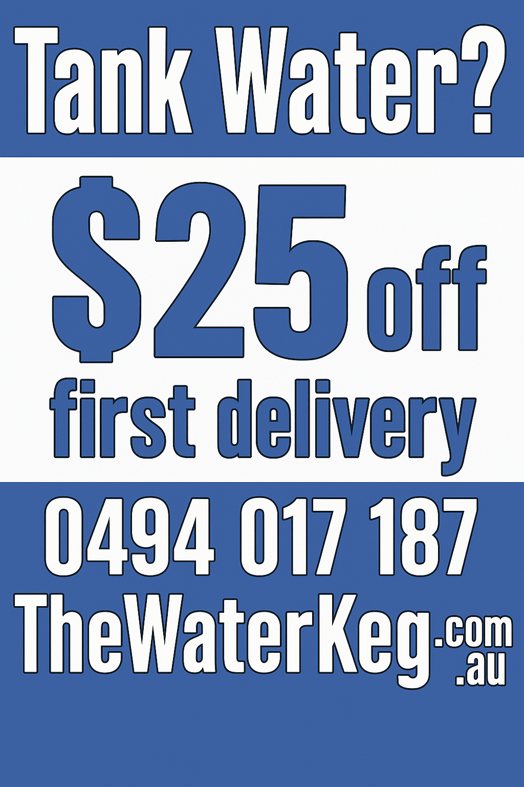 The WaterKeg provides a discount on the first tank water refill or top up in Peachester on the Sunshine Coast